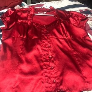 Candy apple red blouse